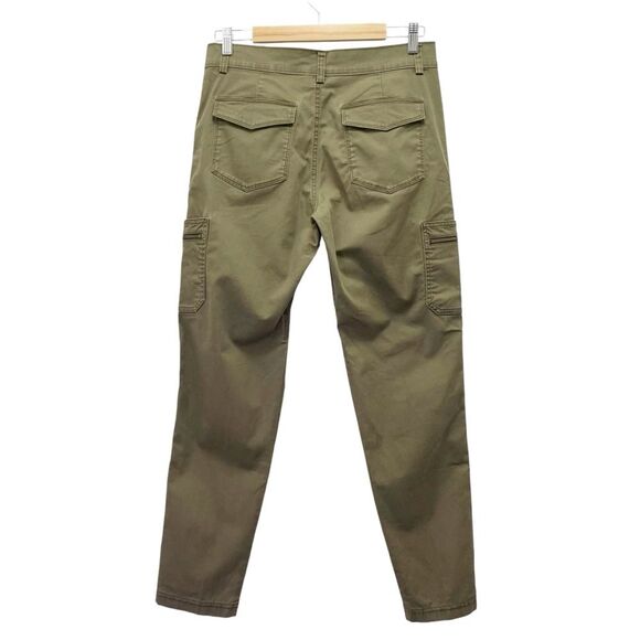 Athleta Summit Cotton Cargo Pant in Tortuga Olive Side Stripe Women’s Size 4 - Picture 3 of 15